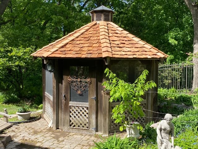 Gazebo With New Cedar Shake Roof